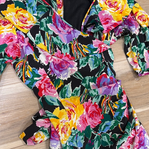 Vintage Emanuel Ungaro Floral Wrap Dress - Picture 3 of 8